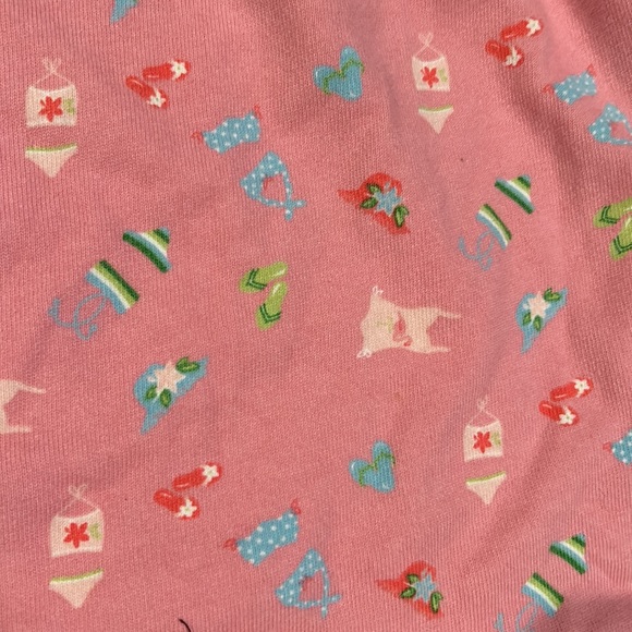 Gymboree Outlet Pool Party Pink 100% Cotton Knit Dress Size 7 - Picture 3 of 9